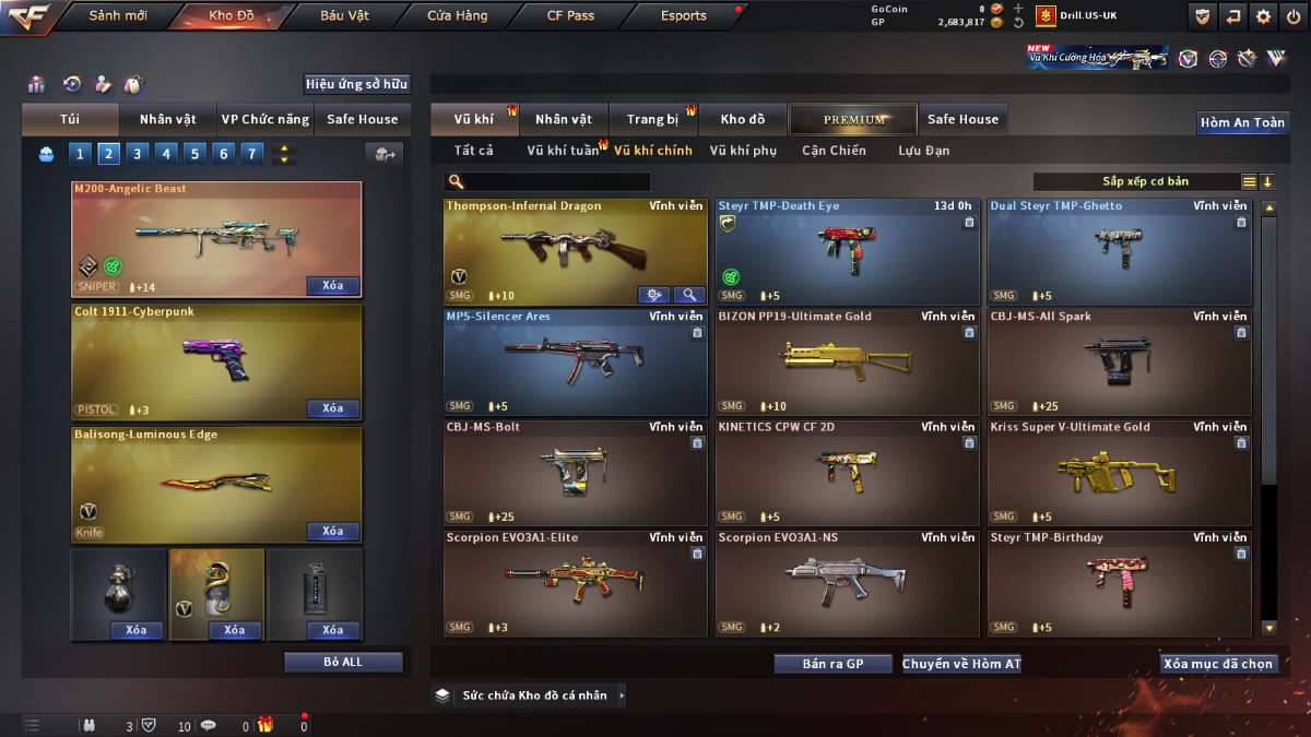 shop acc cf uy tin gia re